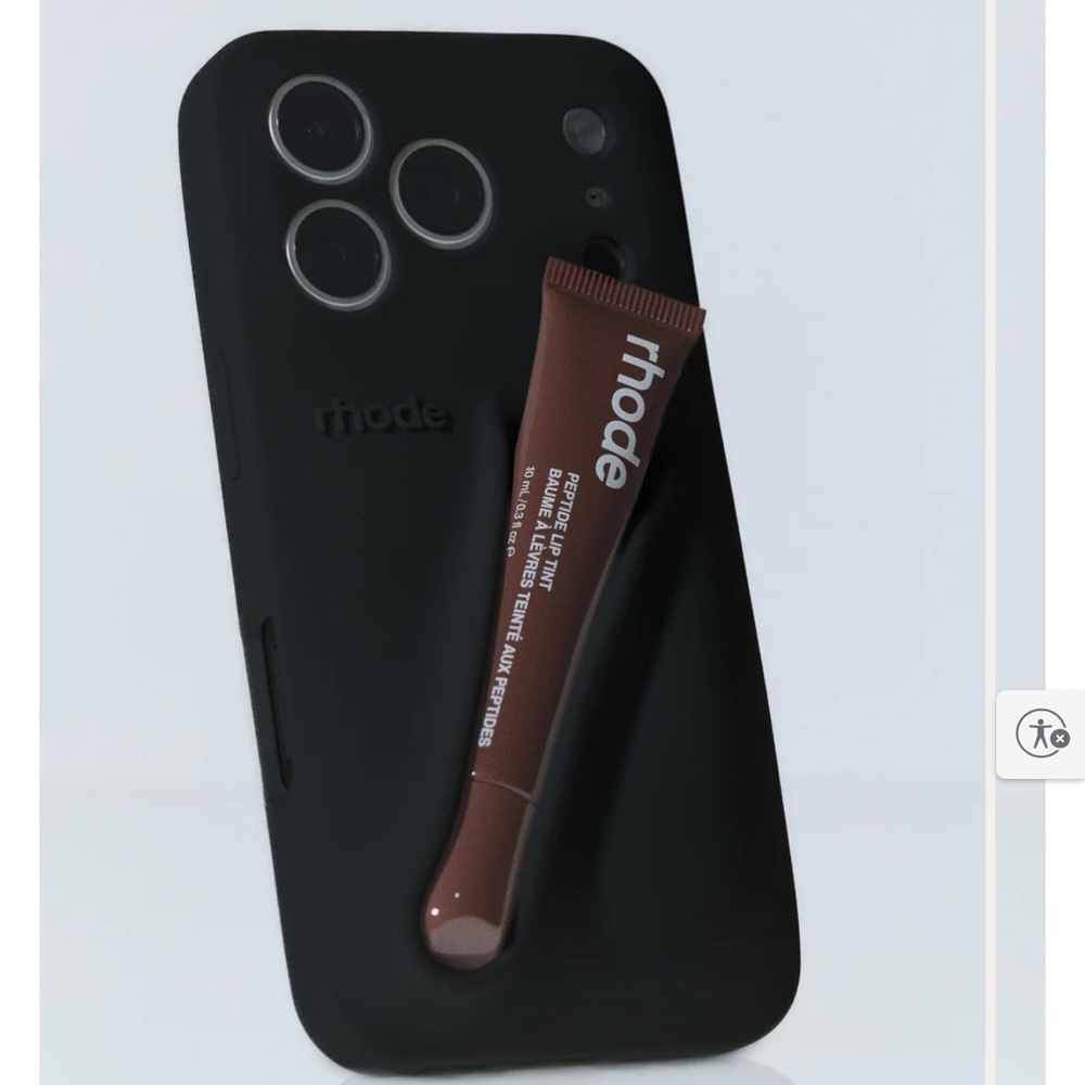 RHODE Black Phone Case with Lip Holder